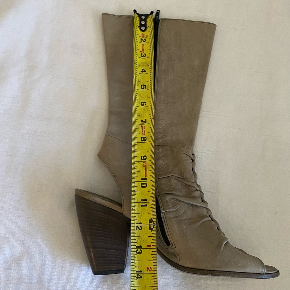 Barneys New York co op beige soft leather boots - Picture 12 of 13